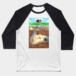 Ostrich and Mole Happy Birthday Baseball T-Shirt